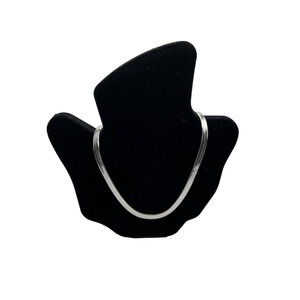 Jennifer Zeuner Hamilton Herringbone Silver IP Plating Necklace NWT
